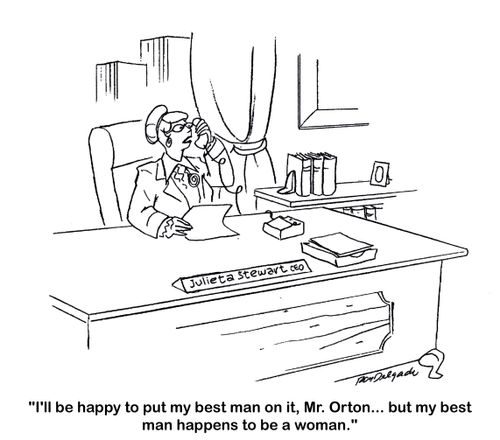 'I'll be happy to put my best man on it, Mr. Orton... but my best man happens to be a woman.'