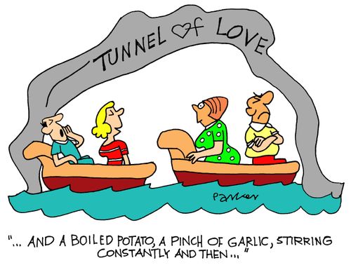 '...and a boiled potato,a pinch of garlic,stirring constantly and then...'