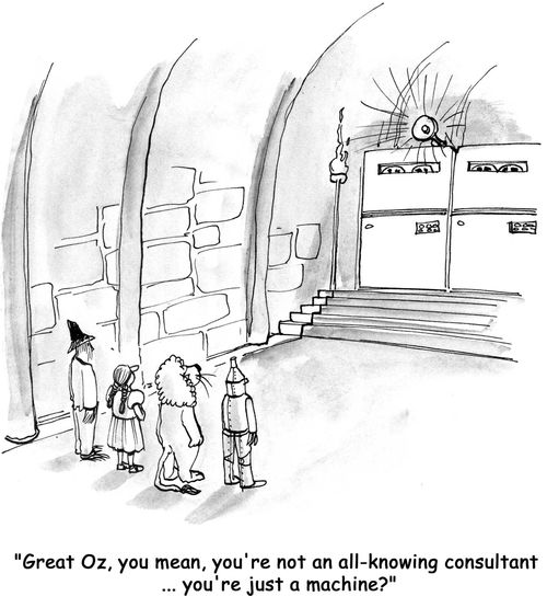 'Great Oz, you mean, you're not an all-knowing consultant'