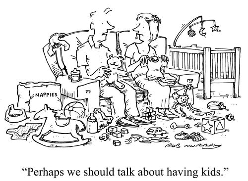 'Perhaps we should talk about having kids'