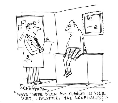 'Have there been any changes in your diet, lifestyle, tax loopholes?'