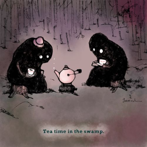 Tea time in the swamp.