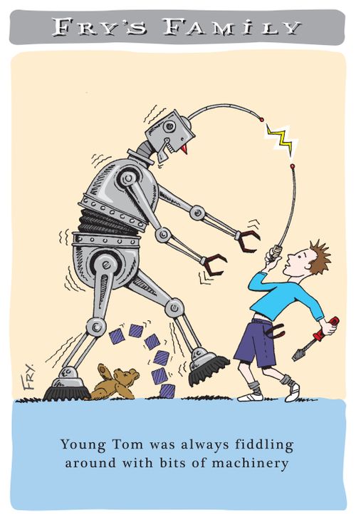 FRY's FAMILY - Young Tom was always fiddling around with bits of machinery.