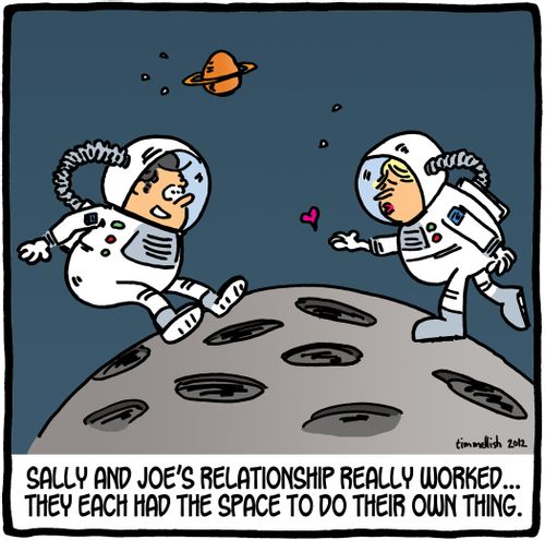 Sally and Joe's relationship really worked. . . they each had the space to do their own thing.