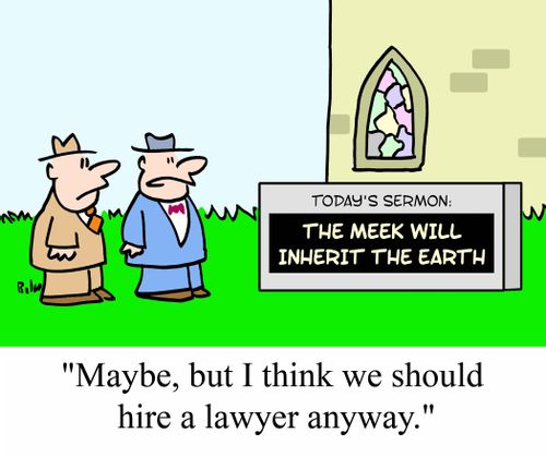 'Maybe, but I think we should hire a lawyer anyway.'