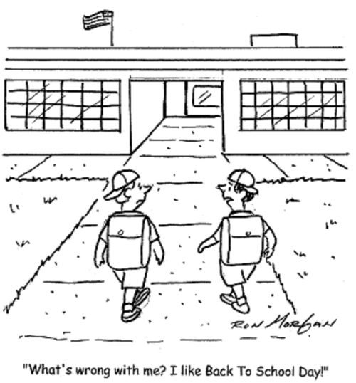 'What's wrong with me? I like Back To School Day.'