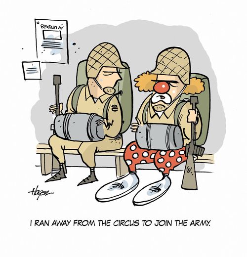 'I ran away from the circus to join the army.'
