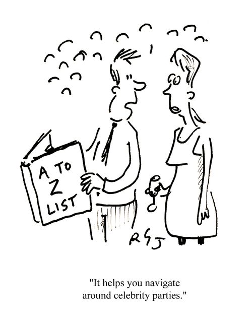 'It helps you navigate around celebrity parties.'
