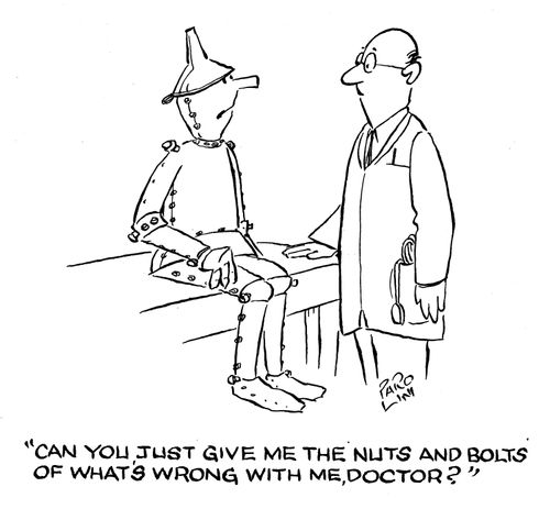 'Can you just give me the nuts and bolts of what's wrong with me, doctor?'