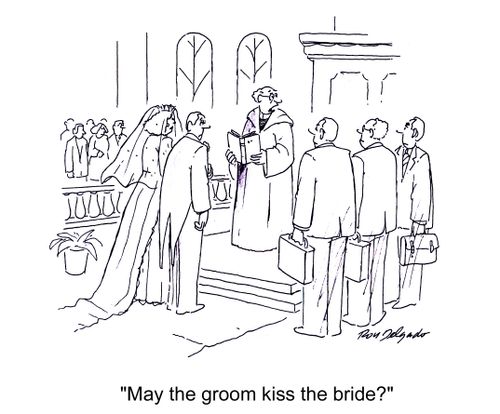 'May the groom kiss the bride?'
