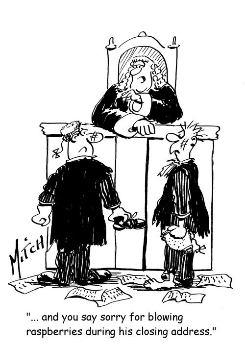 '... and you say sorry for blowing raspberries during his closing address.'