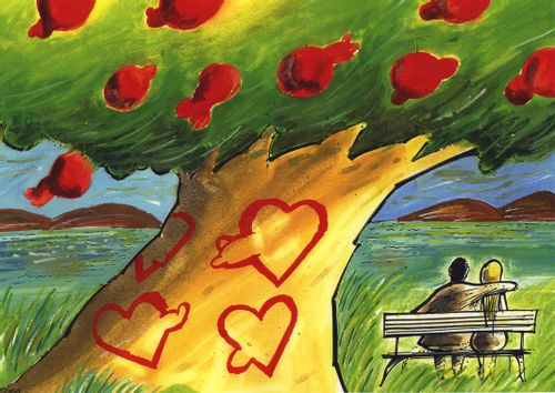 Couple Bring Romantic In Park
