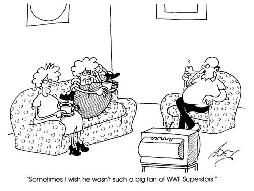 "Sometimes I wish he wasn't such a big fan of WWF Superstars."