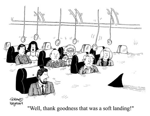 "Well, thank goodness that was a soft landing!"