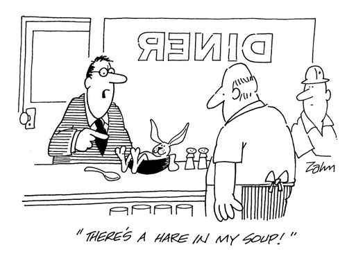 'There's a hare in my soup!'