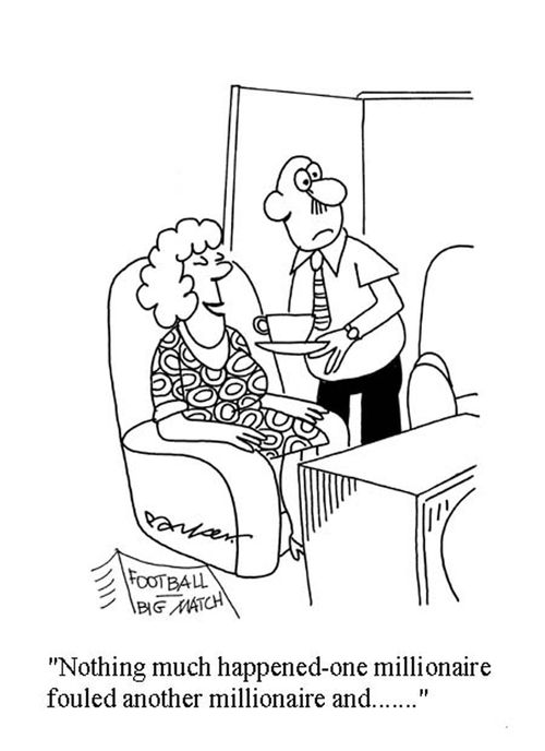 "Nothing much happened,one millionaire fouled another millionaire and...."