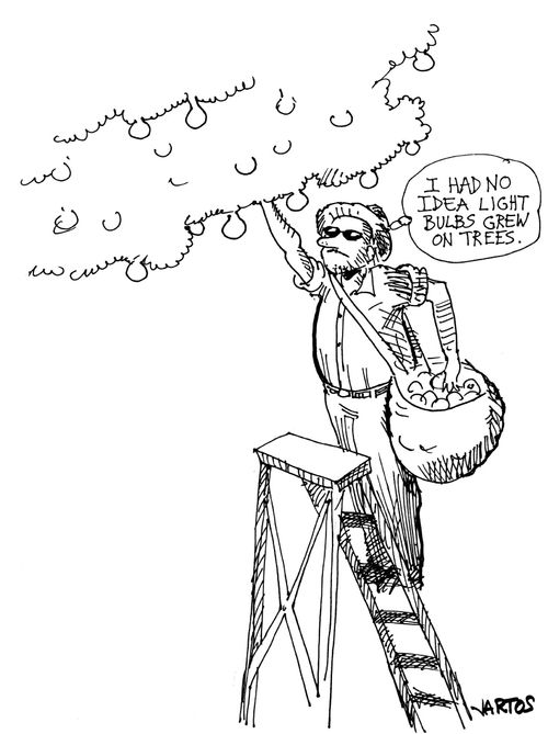 'I had no idea light bulbs grew on trees.'
