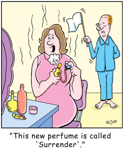 'This new perfume is called 'Surrender'.'