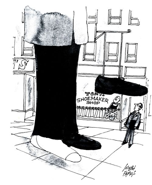 Giant in need of shoes.