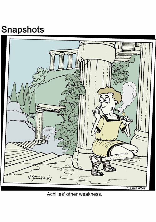 Achilles' other weakness.
