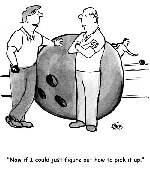 'Now if I could just figure out how to pick it up.'