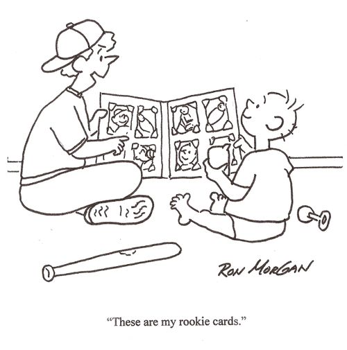 'These are my rookie cards.'