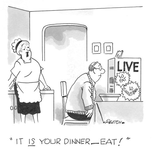 'It IS your dinner----eat!'