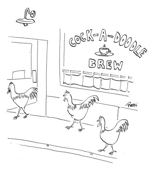 Cock-A-Doodle-Brew.  Coffee joint for Roosters.