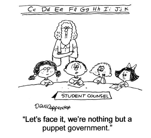 'Let's face it, we're nothing but a puppet government.'