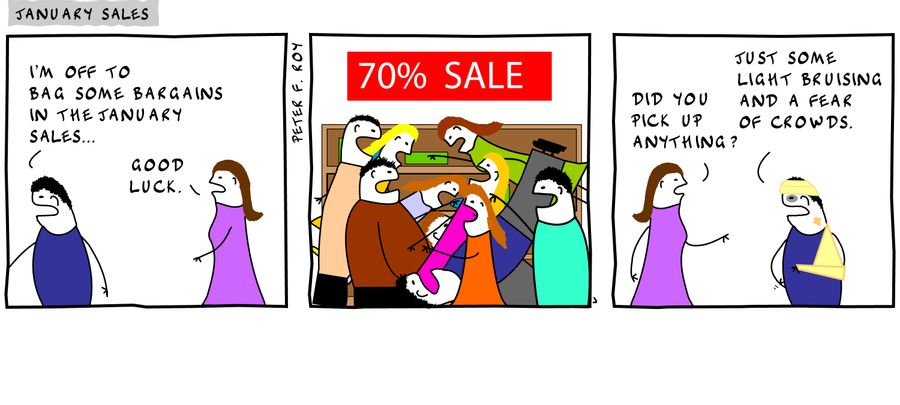 I'm off to bag some bargains in the January sales... - 