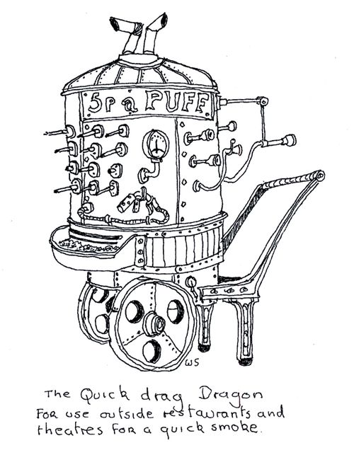 The quick drag Dragon. For use outside restaurants and theatres for a quick smoke.