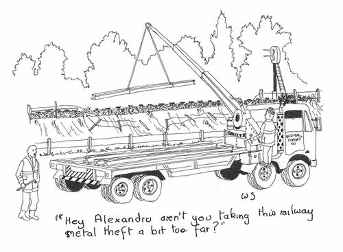 'Hey Alexandru aren't you taking this railway metal theft a bit too far?'