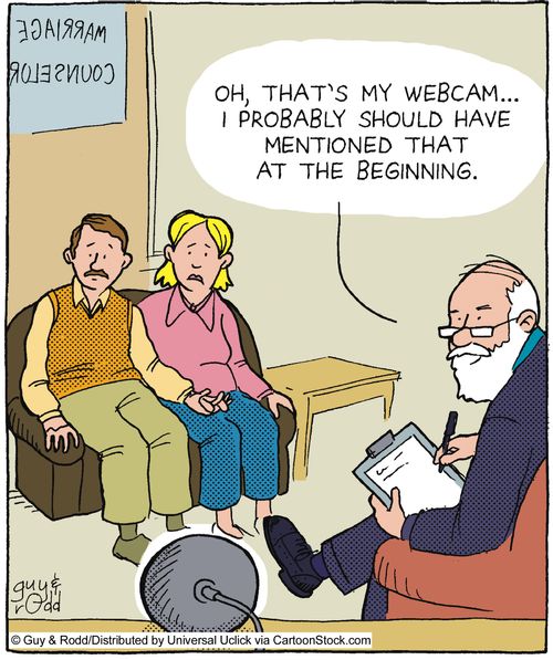 'Oh, that's my webcam. Probably should have mentioned that at the beginning.'