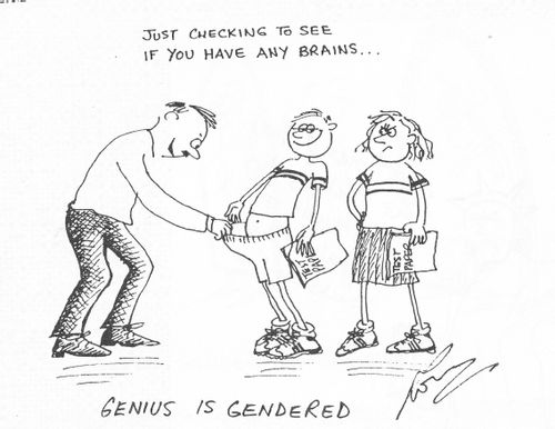 Genius is Gendered: 'Just checking to see if you have any brains...'