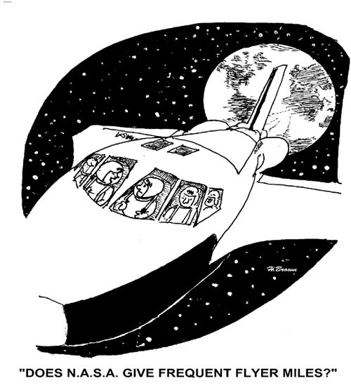 'Does N.A.S.A. give frequent flyer miles?'