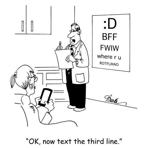 'OK, now text the third line.'