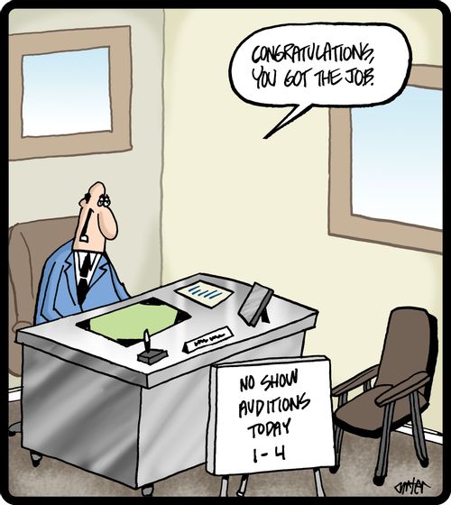 'Congratulations, you got the job.'