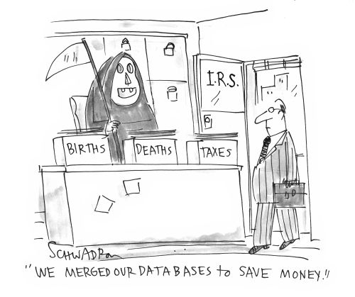 'We merged our databases to save money.'