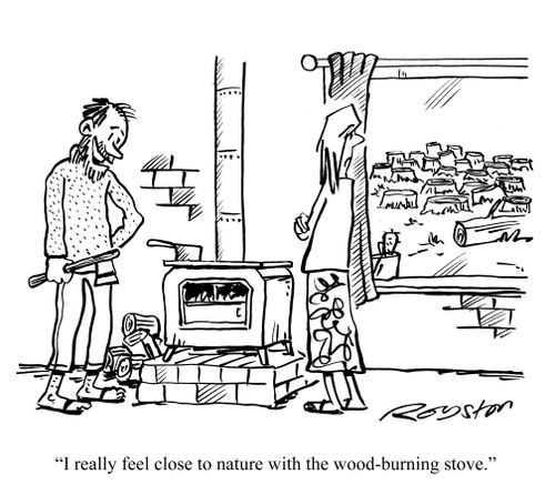 'I feel really close to nature with the wood-burning stove.'