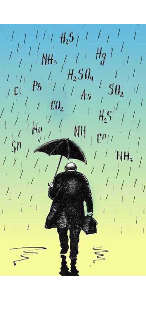 Raining chemical elements.