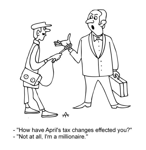 'How have April's tax changes effected you?'