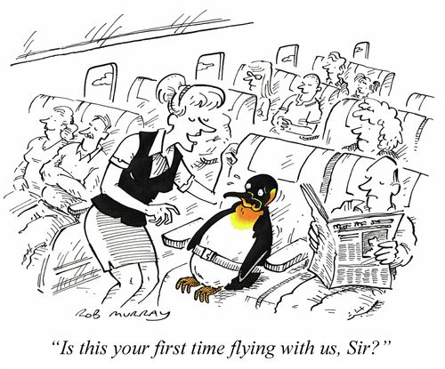 'Is this your first time flying with us, Sir?'