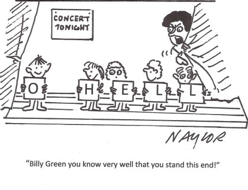 'Billy Green you know very well that you stand this end!'