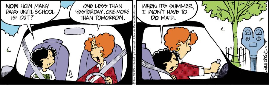 'When it's summer I won't have to do math.'