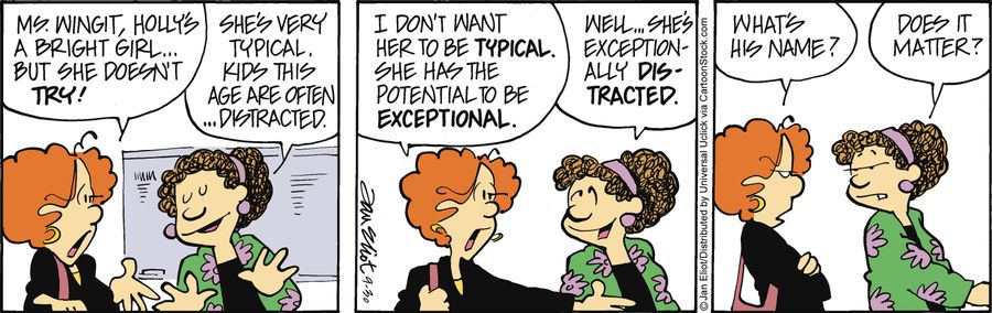'Well. . . she's exceptionally distracted.'