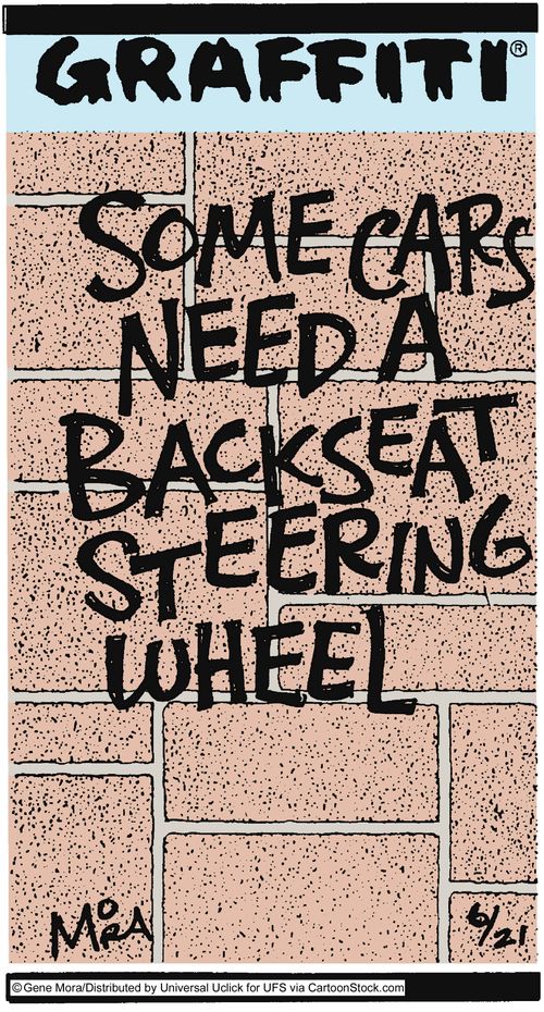 Some cars need a backseat steering wheel.