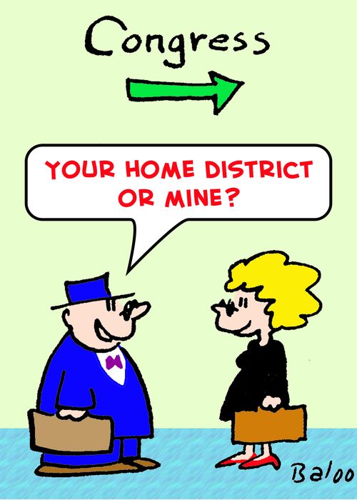 'Your home district or mine?'