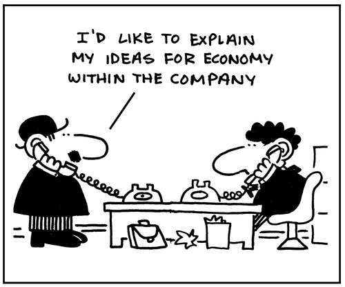 I'd like to explain my ideas for economy with the company.