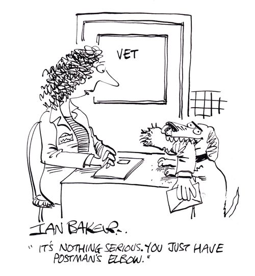 'It's nothing serious. You just have postman's elbow.'
