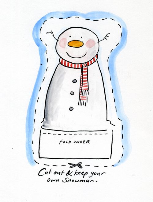 Cut out and keep your own snowman.